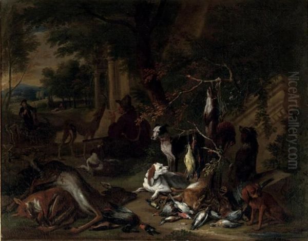 The Spoils Of The Hunt Oil Painting by Adriaen de Gryef