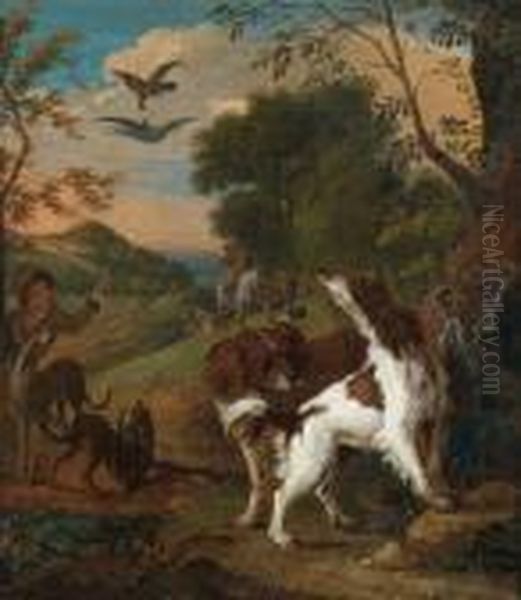 Jagdhunde Nehmen Die Witterung Auf Oil Painting by Adriaen de Gryef