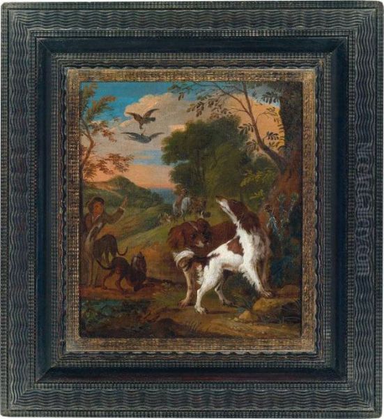 Cani Da Caccia Fiutano Le Prede Oil Painting by Adriaen de Gryef