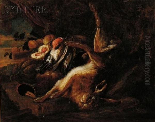 Still Life With Game And Fruit Oil Painting by Adriaen de Gryef