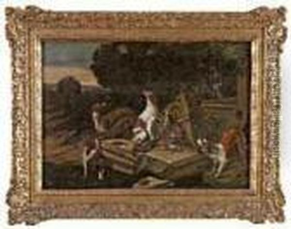 Le Retour De La Chasse Oil Painting by Adriaen de Gryef