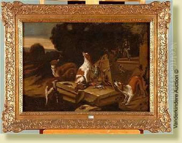 Chiens De Chasse Et Le Butin Oil Painting by Adriaen de Gryef