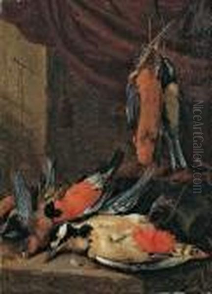 Stillleben Mit Vogeln. Oil Painting by Adriaen de Gryef