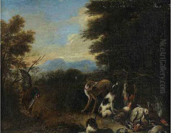 Scene De Chasse Oil Painting by Adriaen de Gryef