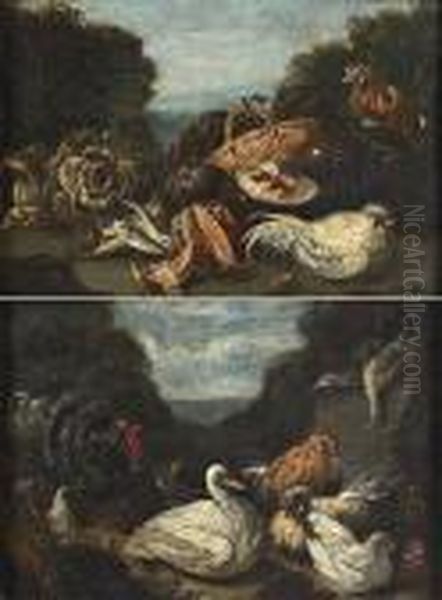 Scenes De Basse-cour Oil Painting by Adriaen de Gryef