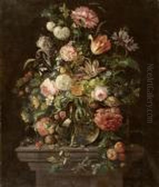 Flower Still Life Oil Painting by Jan Davidsz De Heem