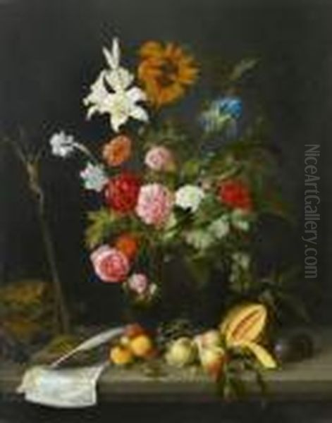 Fleurs Oil Painting by Jan Davidsz De Heem