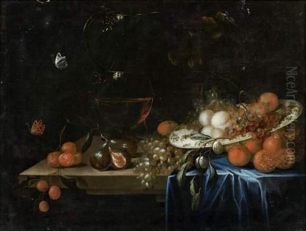 Nature Morte De Fruits Oil Painting by Jan Davidsz De Heem