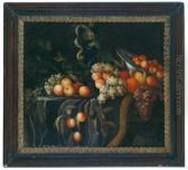 Natura Morta Con Uva Oil Painting by Jan Davidsz De Heem