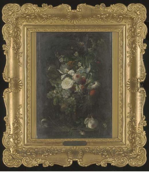 White And Pink Roses Oil Painting by Jan Davidsz De Heem