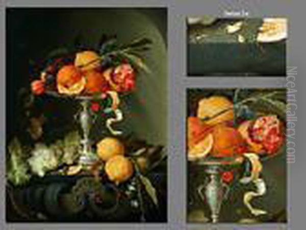 Fruchtestilleben Auf Und Um Einer Tazza Oil Painting by Jan Davidsz De Heem