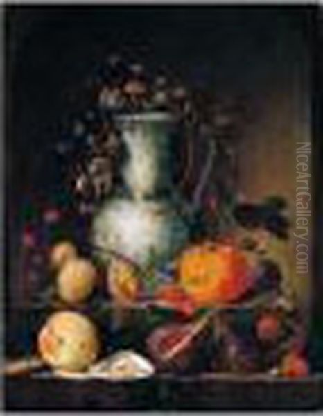 Bears Signature Lower Right: Oil Painting by Jan Davidsz De Heem