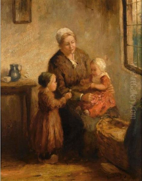 A Happy Moment Oil Painting by Bernard Johann De Hoog