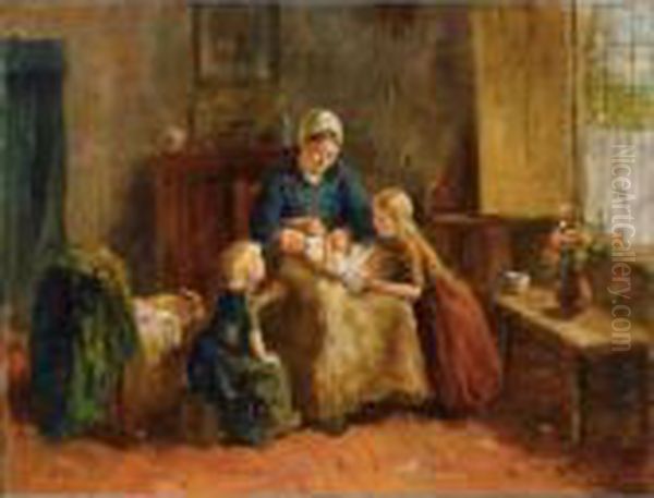 The Happy Family Oil Painting by Bernard Johann De Hoog