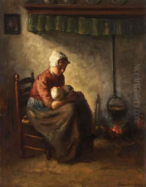 A Happy Mother Oil Painting by Bernard Johann De Hoog