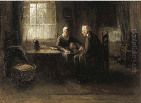 The Doctor's Visit Oil Painting by Bernard Johann De Hoog