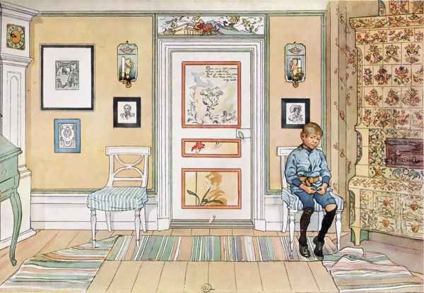 In the punishment corner Oil Painting by Carl Larsson