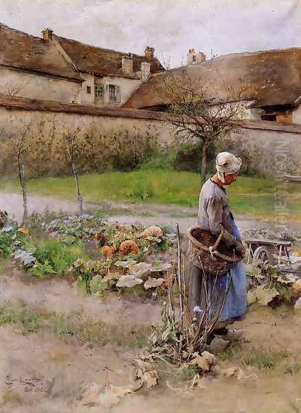 October Oil Painting by Carl Larsson