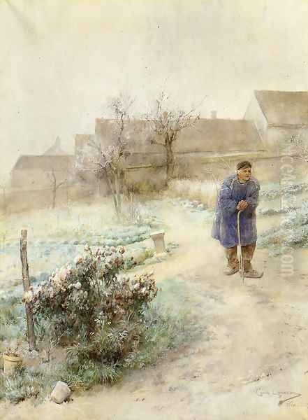 November Oil Painting by Carl Larsson