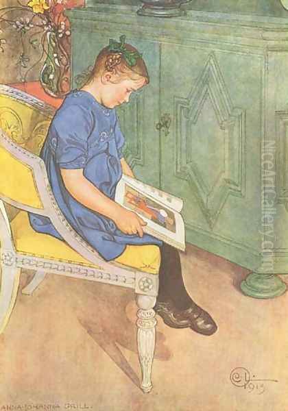 Anna Johanna Oil Painting by Carl Larsson