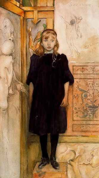 Suzanne Oil Painting by Carl Larsson