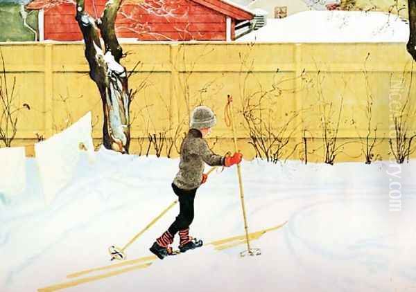 The Falun Yard Oil Painting by Carl Larsson