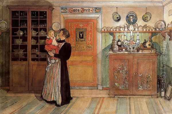 God's Peace Oil Painting by Carl Larsson