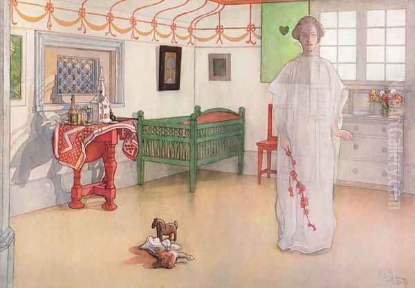 Home's Good Angel Oil Painting by Carl Larsson