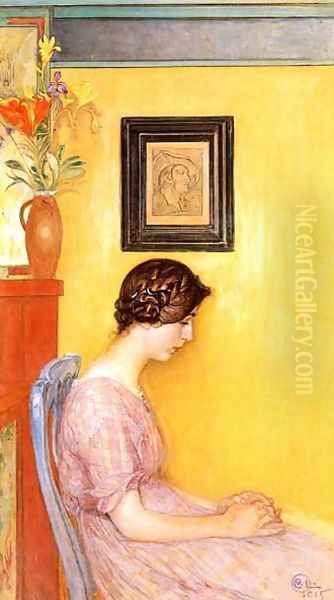 Kersti 1915 Oil Painting by Carl Larsson