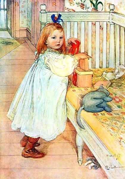 Birgit Oil Painting by Carl Larsson