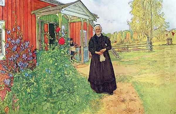 Father And Mother Oil Painting by Carl Larsson