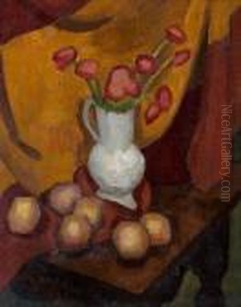 Coquelicots Dans Un Vase Oil Painting by Roger de La Fresnaye