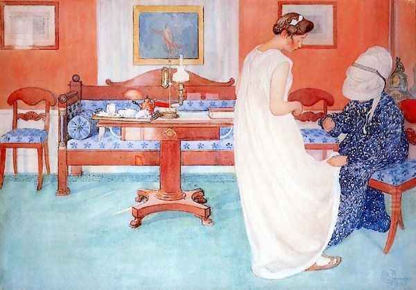 Bridesmaid Oil Painting by Carl Larsson