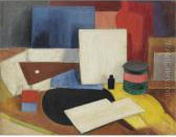 Nature Morte A L'equerre Oil Painting by Roger de La Fresnaye