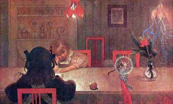 Fairy Tales Oil Painting by Carl Larsson