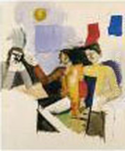 Etude Pour ``la Conquete De L'air' Oil Painting by Roger de La Fresnaye