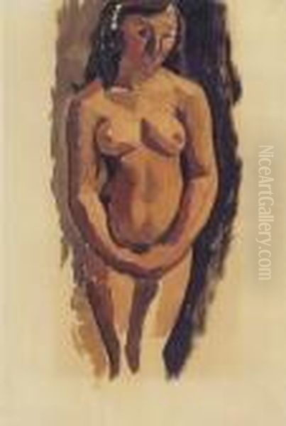 Femme Nue Oil Painting by Roger de La Fresnaye