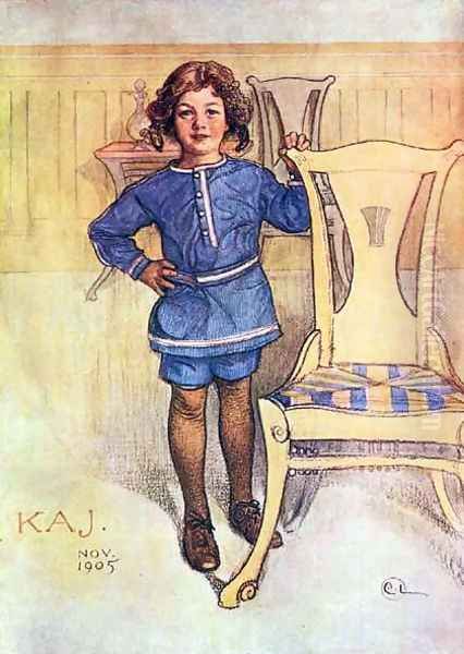 Kaj Oil Painting by Carl Larsson