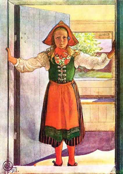 Rosalind Oil Painting by Carl Larsson