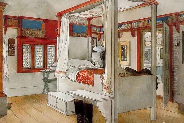 My room Oil Painting by Carl Larsson