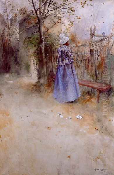 Autumn Oil Painting by Carl Larsson