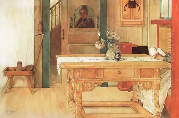 Sunday Rest Oil Painting by Carl Larsson