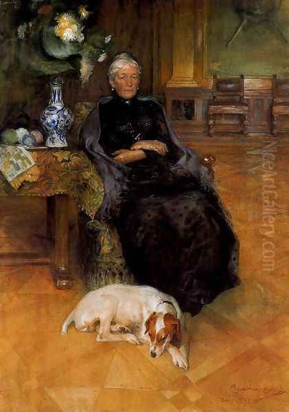 Portrait of Göthilda Fürstenderg Oil Painting by Carl Larsson