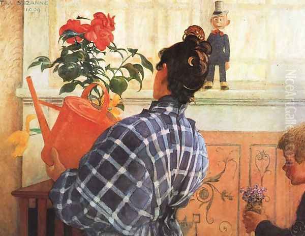 Karin And Esbjorn Oil Painting by Carl Larsson