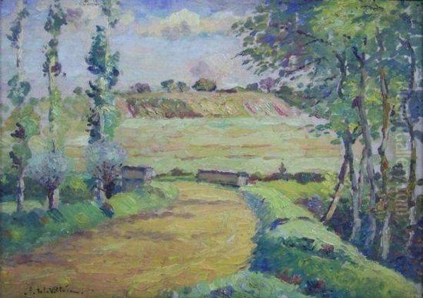 Paysage Oil Painting by Emmanuel De La Villeon