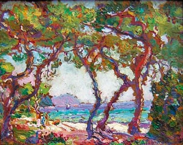 Le Lavandou Oil Painting by Emmanuel De La Villeon