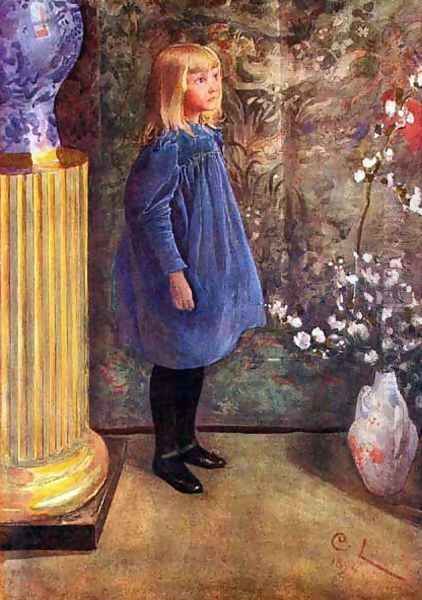 Ulla Oil Painting by Carl Larsson