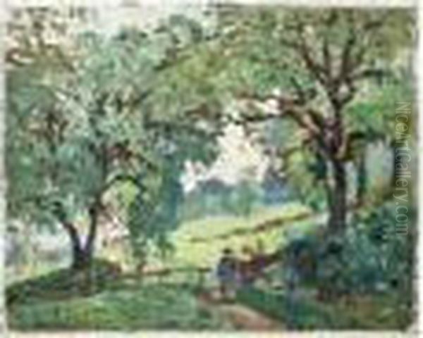 Paysage Oil Painting by Emmanuel De La Villeon