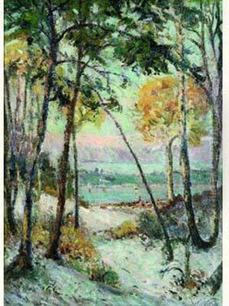 Premiere Neige (suisse) Oil Painting by Emmanuel De La Villeon