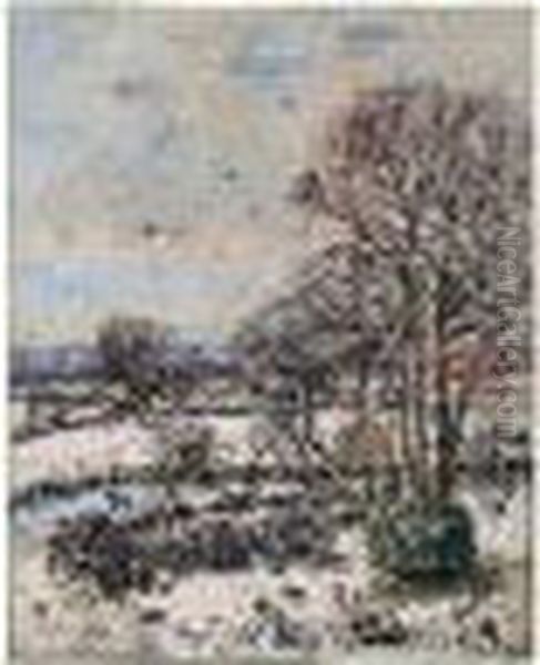 Neige A Salvar, Nievre Oil Painting by Emmanuel De La Villeon